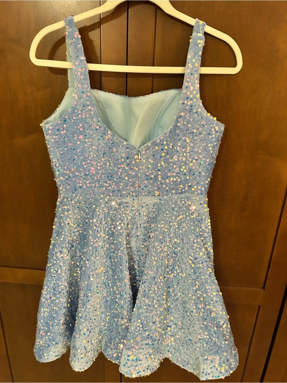 Sparkly Sequin Blue Girls' Party Dress